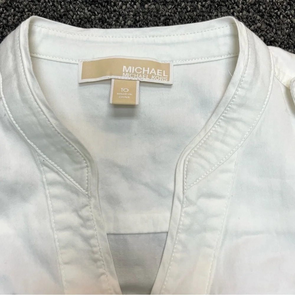 Michael Kors White Sleeveless Blouse